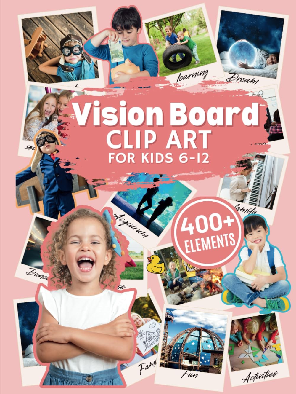 Citations inspirantes pour enfants livre de clip art vision board pour cultiver le bonheur