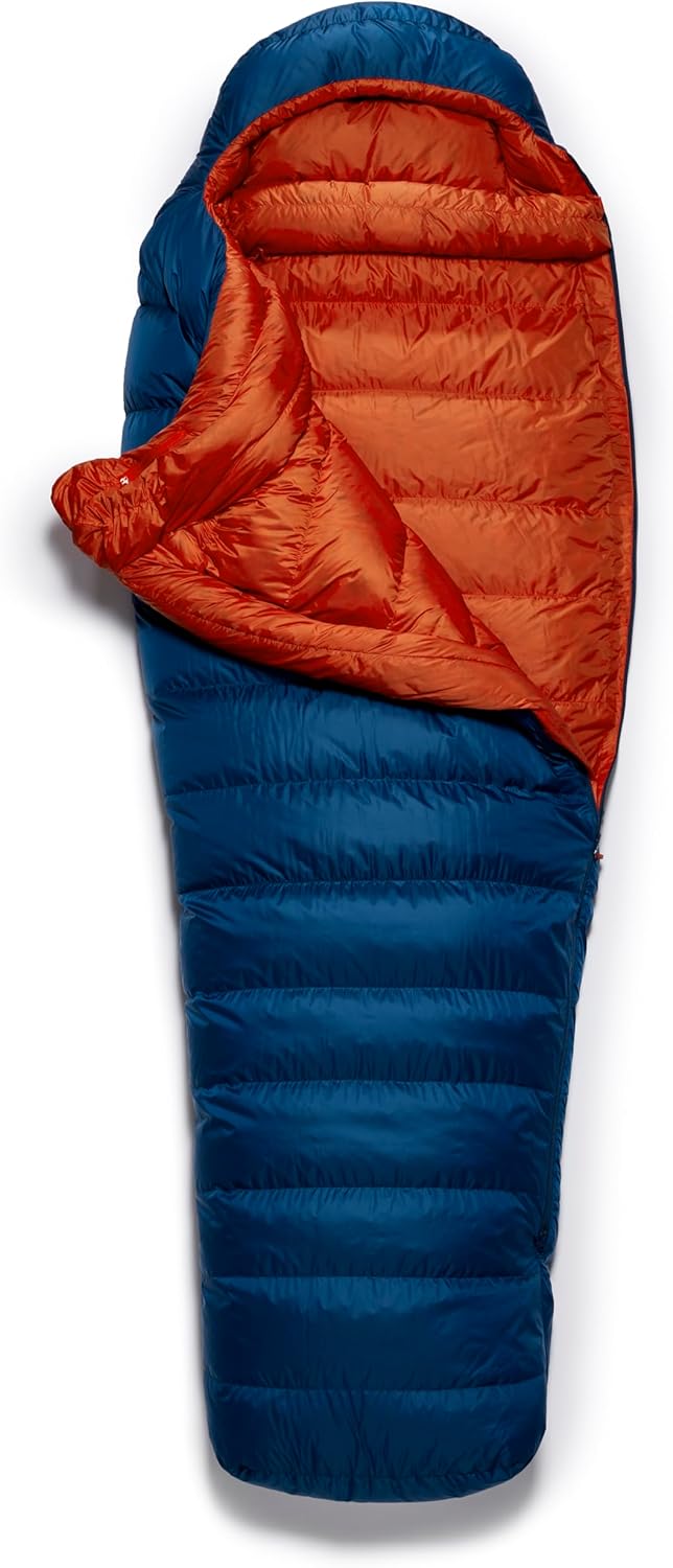 Rab Men's Ascent Down Sleeping Bag - Lightweight Warm Mummy Sleep Sack for Camping & Backpacking