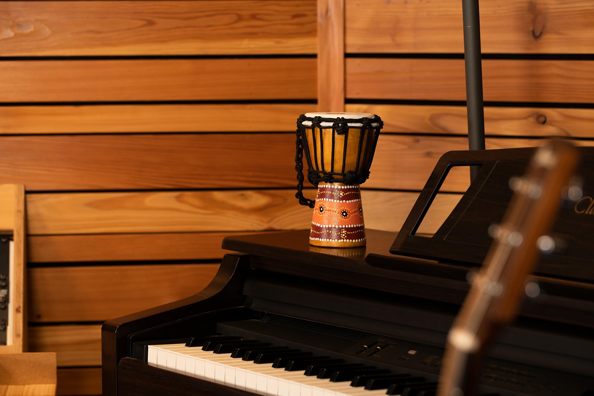 Meinl Percussion African Style Mini Djembe Drum for Room Decoration — NOT Made in China — Hand Painted Mahogany Wood, 2-Year Warranty (HDJ5-XXS)