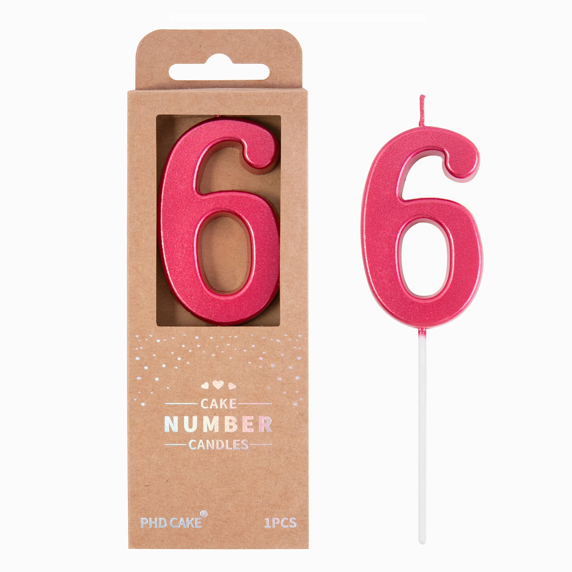 Black Birthday Candles - 2 Number Cake Toppers -12