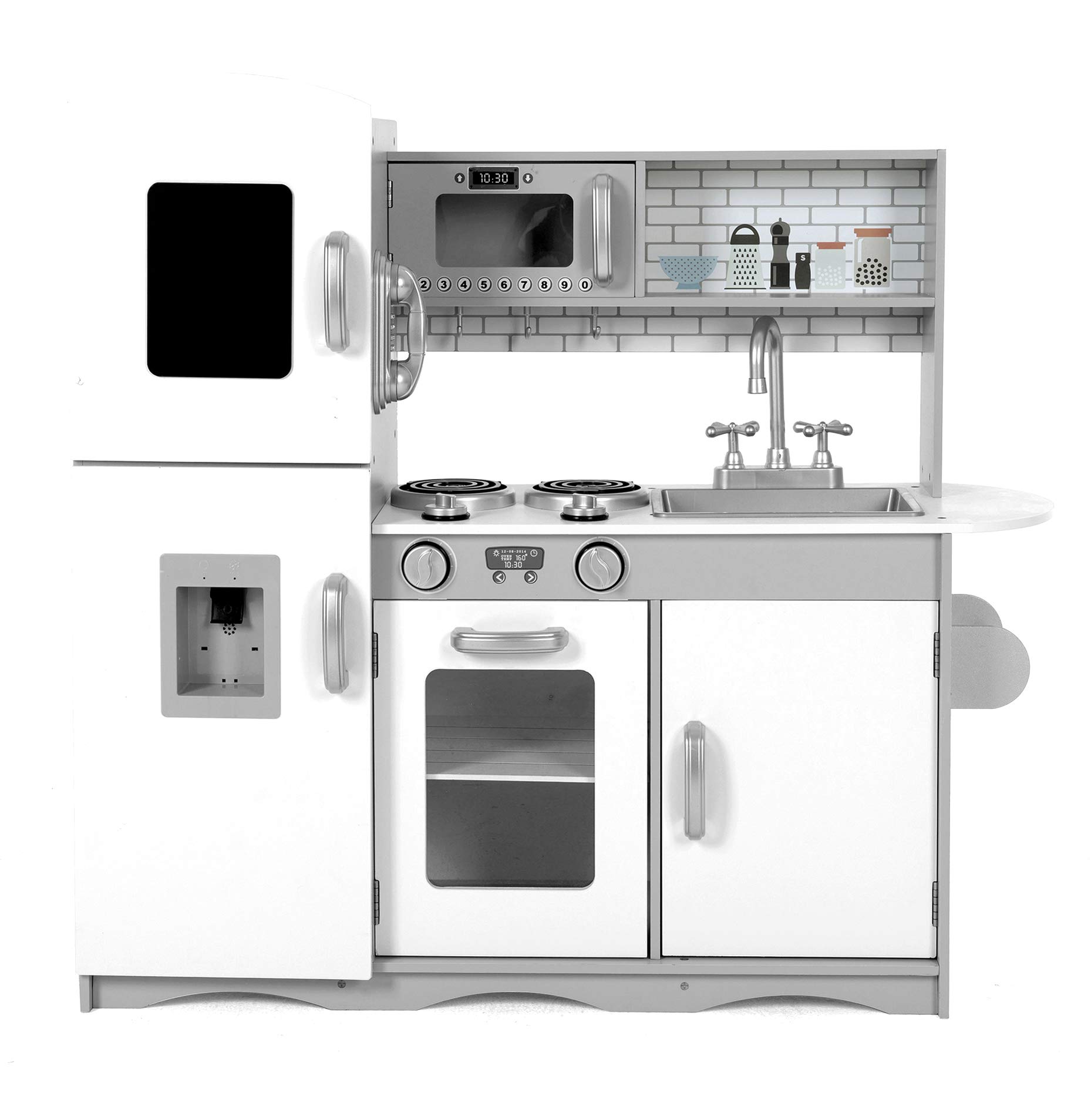 Buy Kidoz Signature Wooden Toy Kitchen, Large Pretend Play Kitchen With