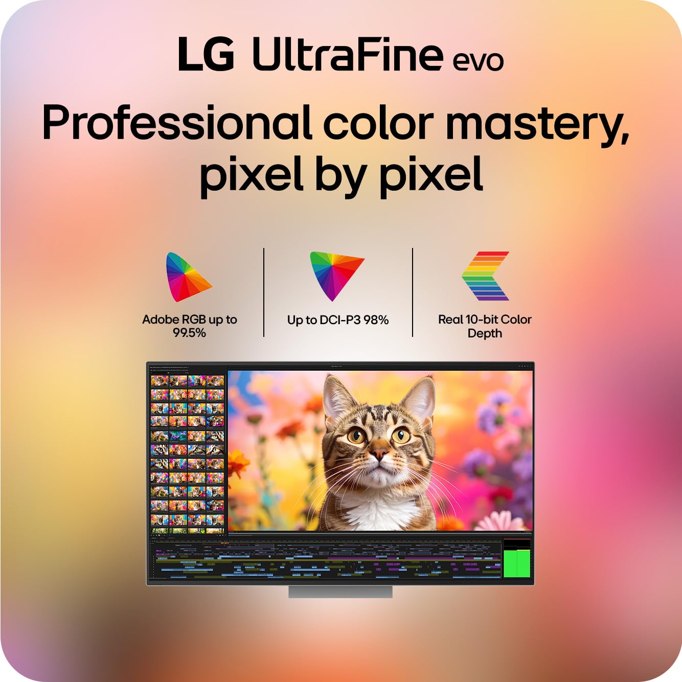 LG Ultrafine 32U990A EVO 32" 6K Nano IPS Negro | Thunderbolt 5, DisplayHDR 600, 2000:1 Contrast, 98% DCI-P3, 99.5% Adobe RGB | Pro Creator Display para Mac y PC