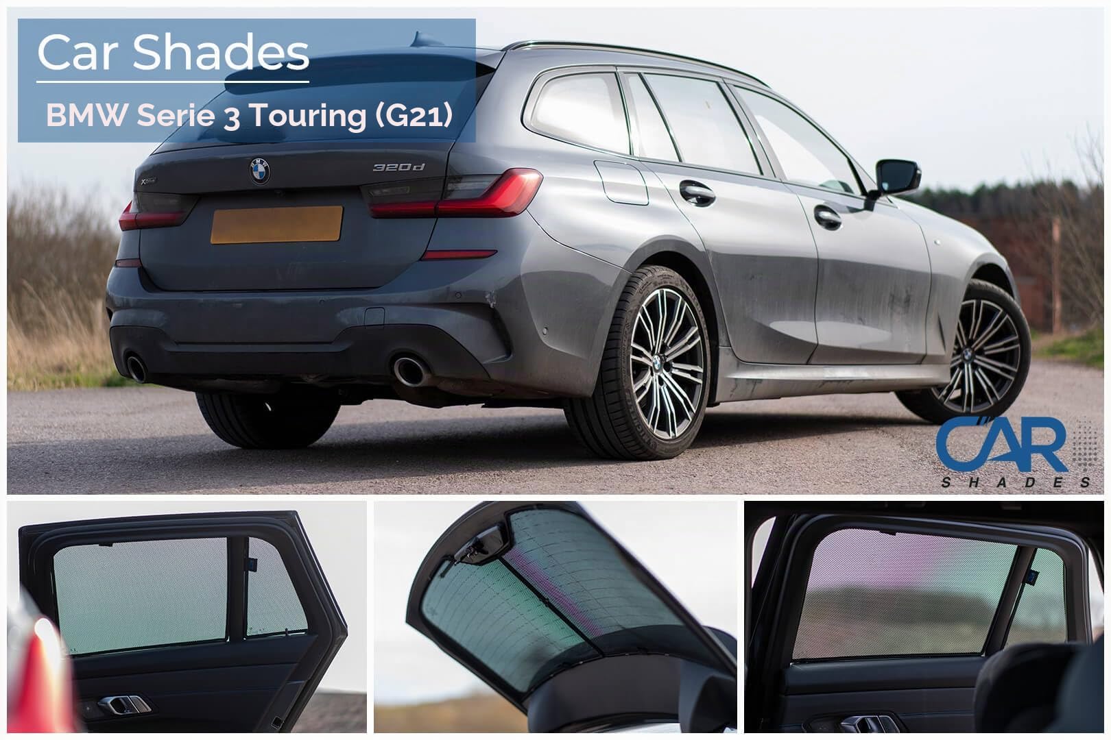 CAR SHADES Set Compatibile con BMW Serie 3 G21 Touring 2019- (8-Parti) Tendine Parasole su Misura