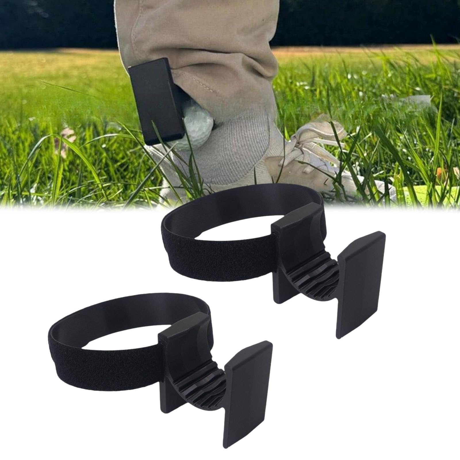 Funny Golf Ball Holder,2pcs Ankle Golf Ball Dropper Cheating Gag,Perfect Prank Accessory for Enthusiasts,Clip-On Ankle Tool That Suggests Youβre Loosening Your Swing,Sports Gift for Golfers (Black)