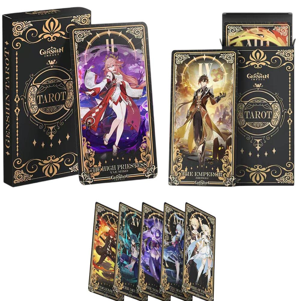 Amazon.co.jp: 原神 げんしん タロットカード 22枚 タロット牌 甘雨 刻