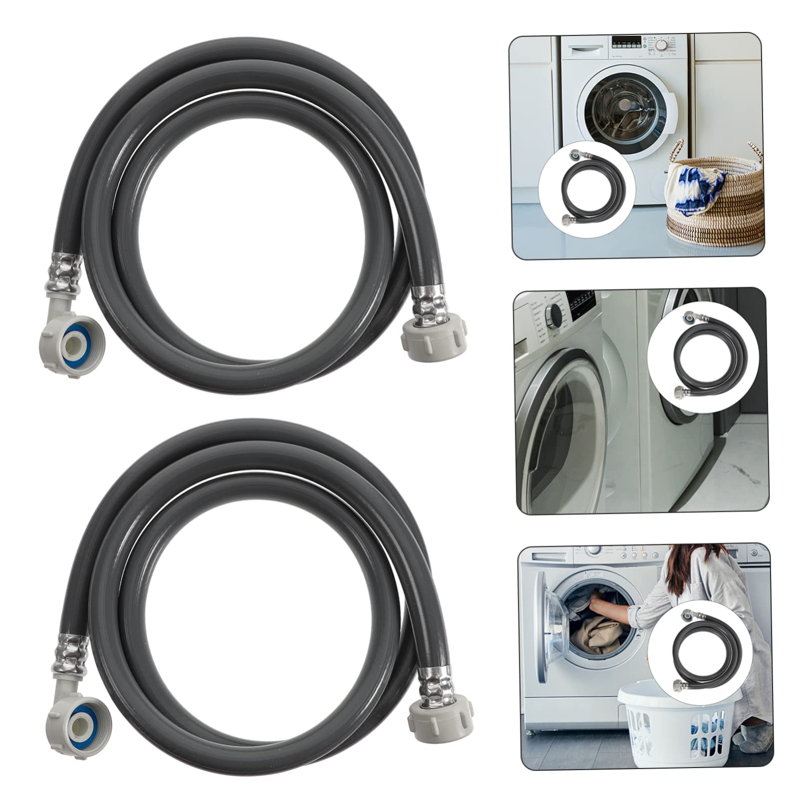 2stücke Wassereinlassschlauch Für Waschmaschine Schlauchverbinder Aus Pvc-material Passend Für Automatische Waschmaschinen Hochdruck Und Zugfest Installieren