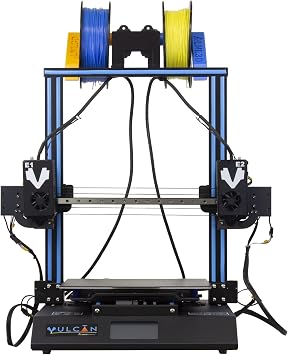LNL3D Vulcan Dual Extruder 3D Printer - TL-D3 Pro Upgrade with Auto Leveling, BMG Extruder, 300 Degree High Temperature Nozzle, Silent Mainboard TMC2209 Drive, 600W Power 295x300x320mm