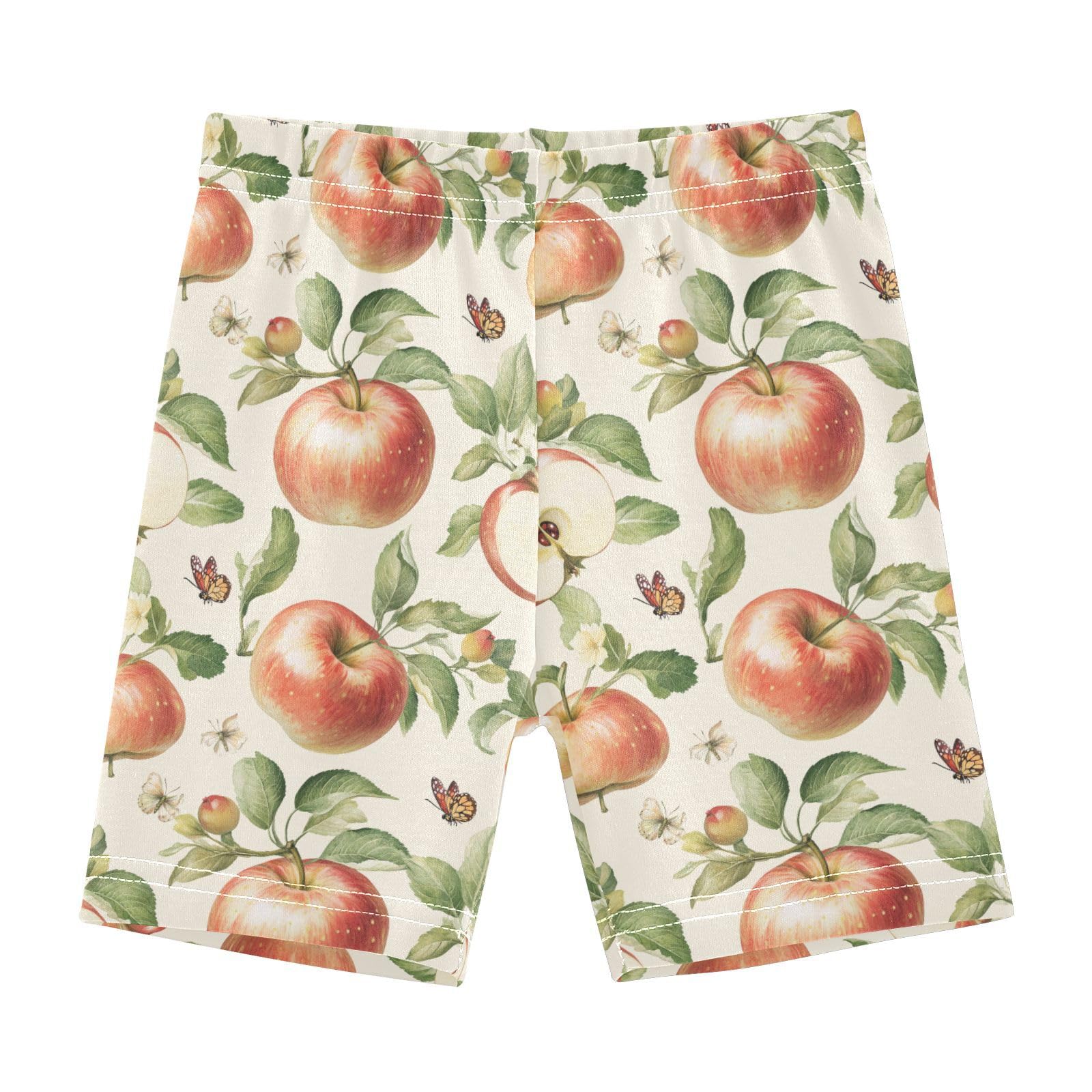 Girls Shorts Casual Cotton Romper Shorts Lounge Pants for Beach 8T Fresh Apples Fruit
