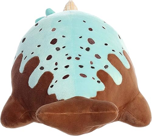 Miniatura 4 de Aurora Enchanting Tasty Peach Mint Chocolate Nomwhal - Animal de peluche con diseño brillante y colorido - Peluche de pieza de exhibición, color