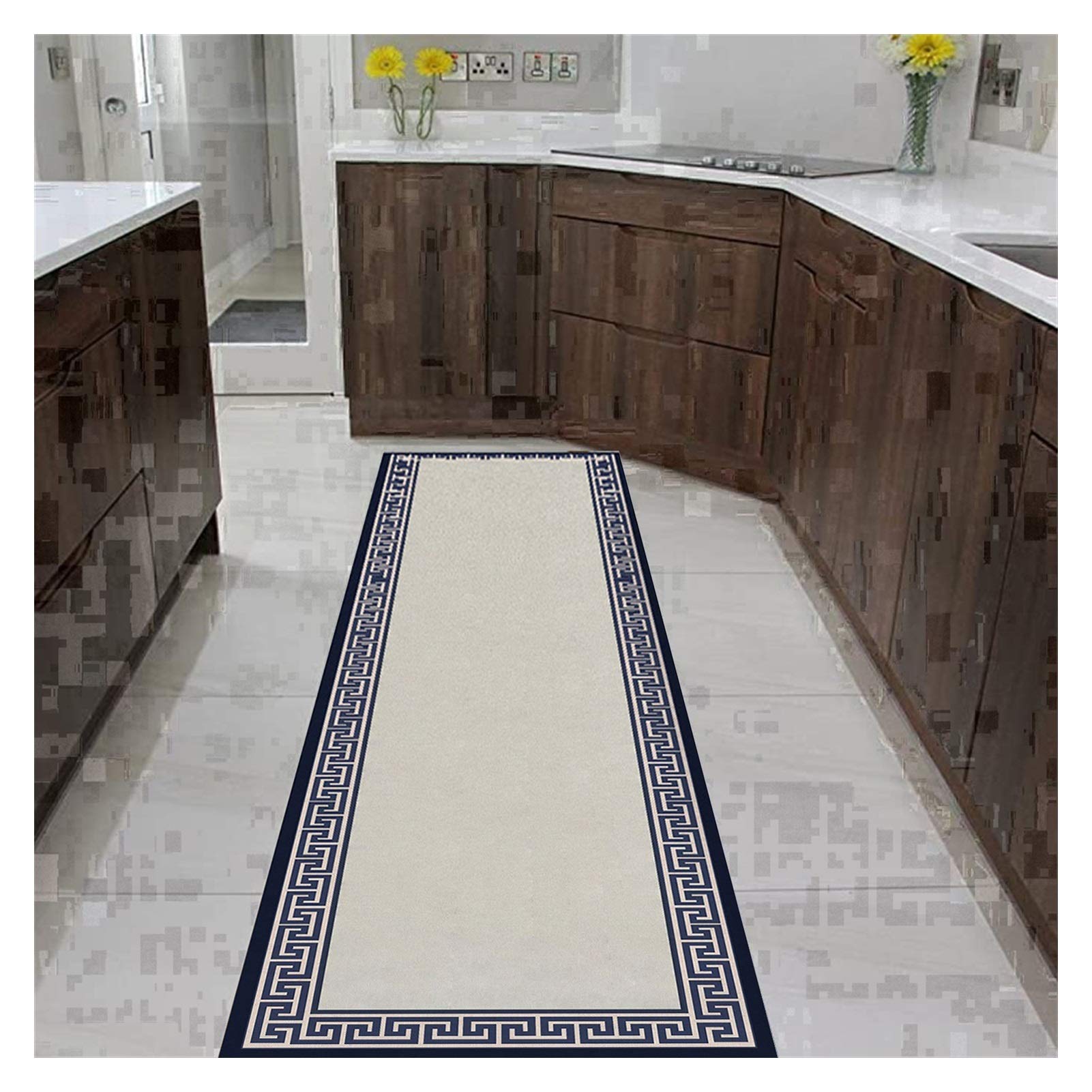 Tapis de hall d'entrée lavable idéal pour une cuisine propre et chaleureuse