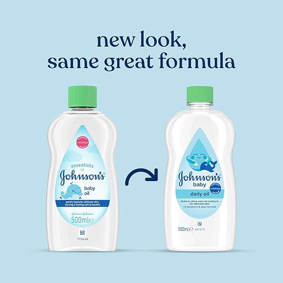 Johnson’s Baby Daily Oil 500ml (Pack of 1) CLINICALLY PROVEN MILDNESS®