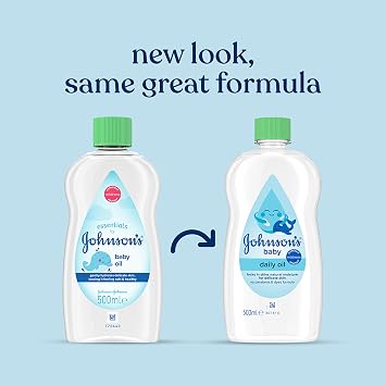 Johnson’s Baby Daily Oil 500ml (Pack of 1) CLINICALLY PROVEN MILDNESS®