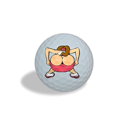Funny Novelty Golf Ball Soft Feel Ball 3 Pack
