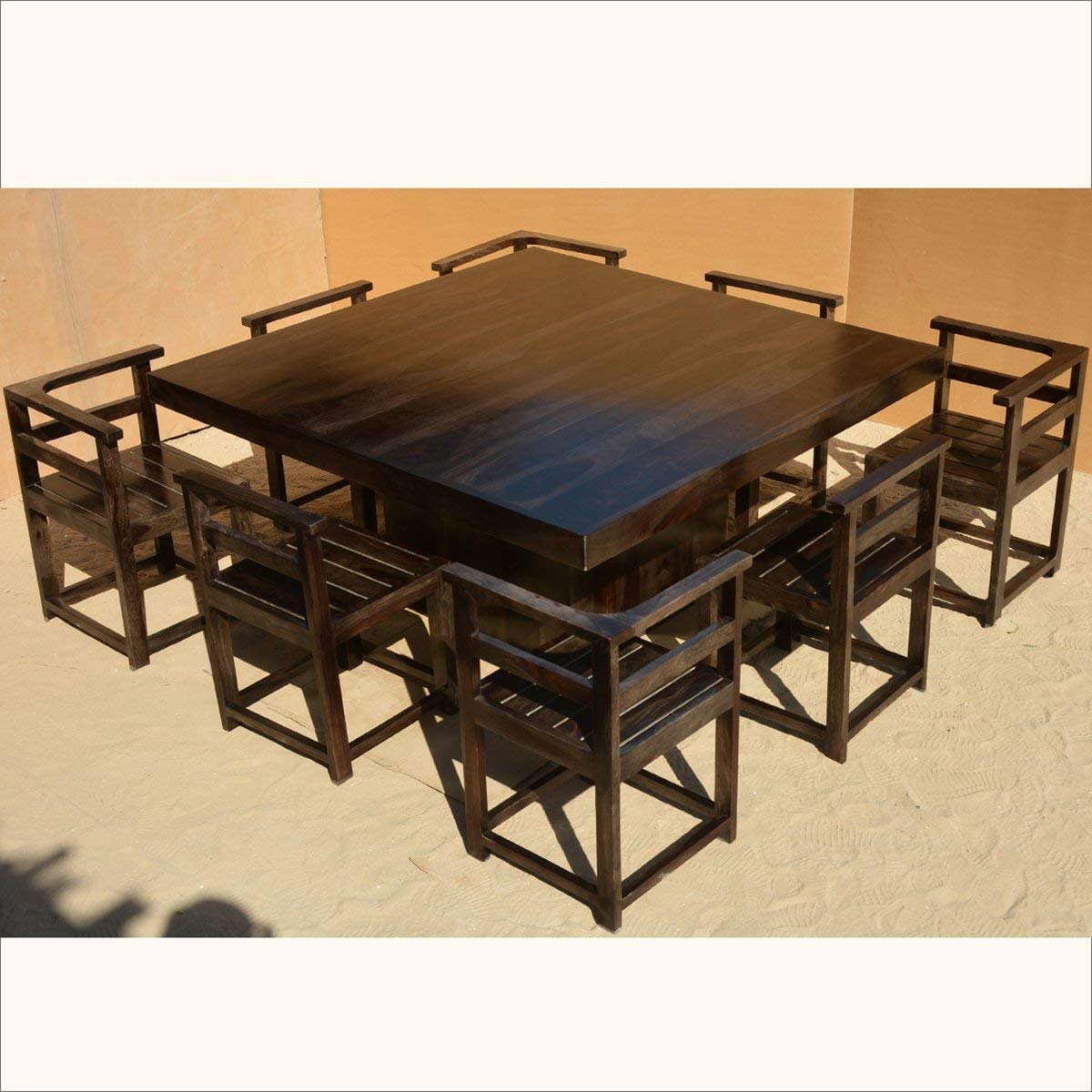 KANTIWAL Furniture Solid Sheesham Wood 8 Seater Dining Table with 8