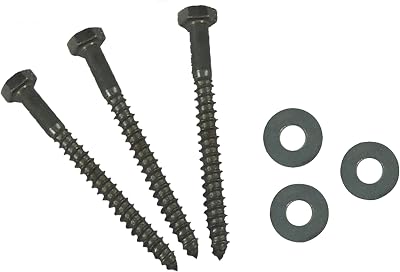 AP Products 012-LW 25 3/8 X 6 Hex Head Screw Lag with Washer - Pack of 25