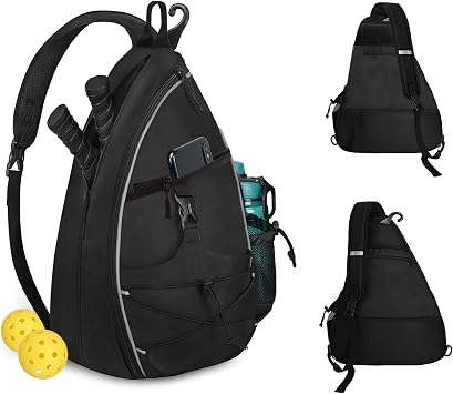 حقيبة WOLT Pickleball،حقائب Crossbody Sling للنساء والرجال،حقيبة ظهر Pickleball مع خطاف سياج للتنس وكرة المضرب