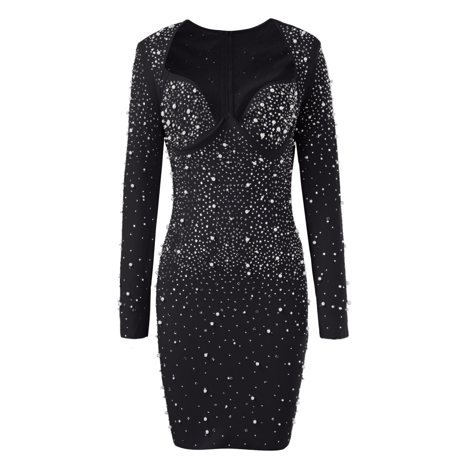Vestido Coctel Mujer Vestidos De Fiesta Mujer Elegantes Cortos Fiesta Noche Cuadrado Corset Abertura Lateral Corto Vestidos Brillante Lentejuelas Cumpleaños Navidad para Fiestas Y Bodas