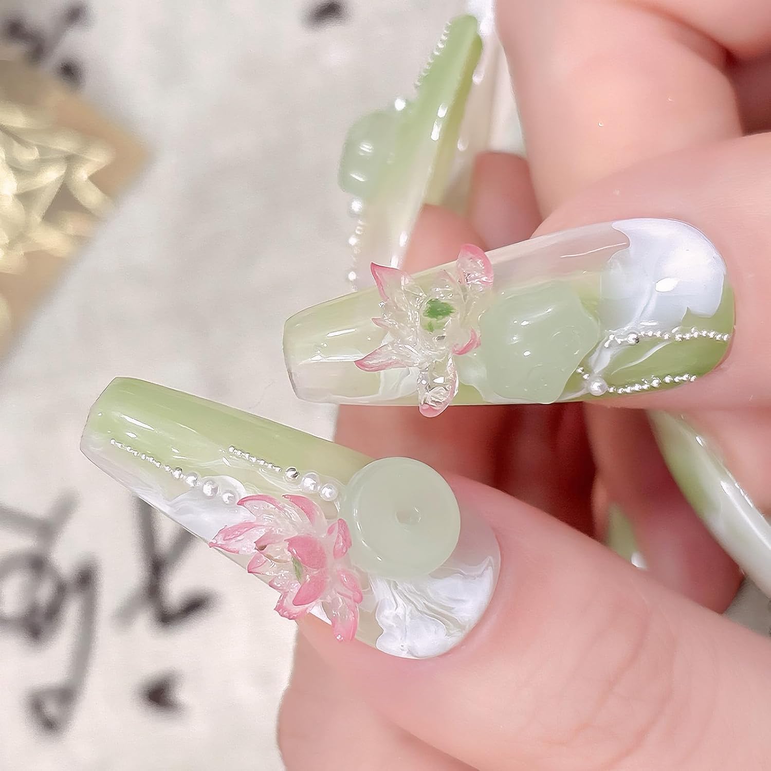 Flower Molds Silicone for Nails, Practical Nail Art Molds 3D Silicone for Gel, Suitable for DIY Decorative Flower Resin Design
