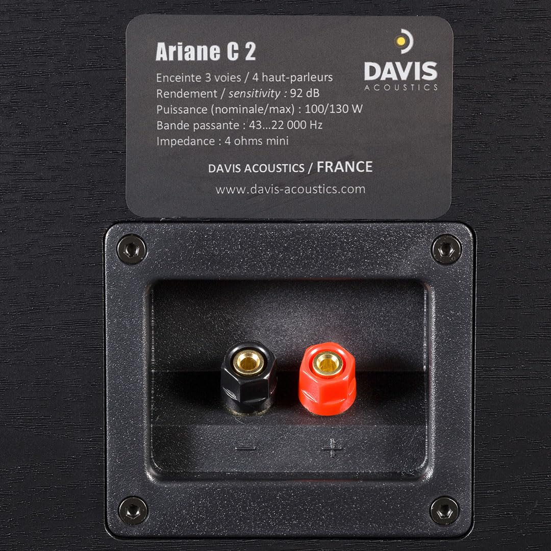 Davis Acoustics Ariane C2 Noir (Black) - Centrale 3 Voies/4 Haut-parleurs