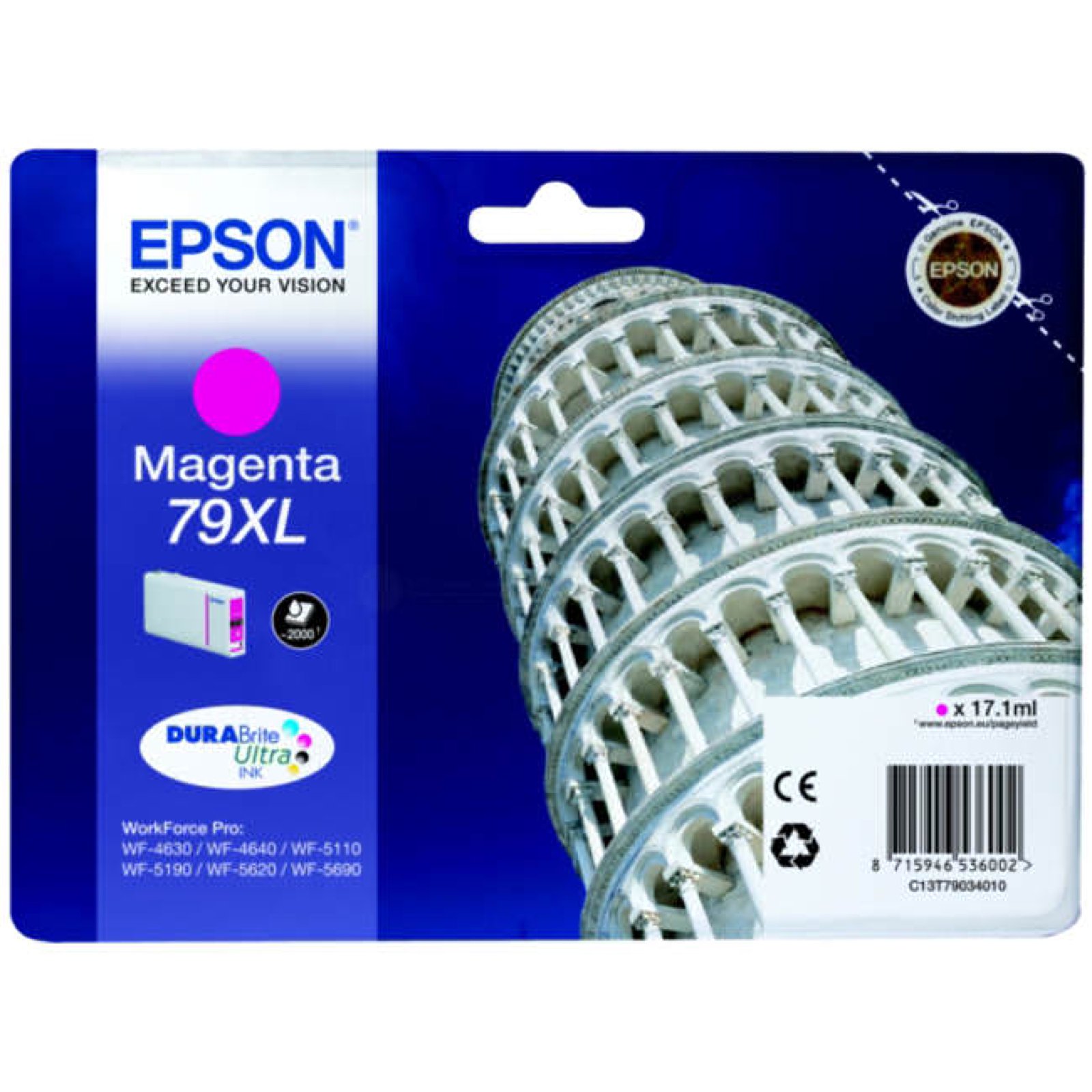 Epson Cartuccia d'inchiostro originale 79XL magenta ad alta capacità (C13T79034010)
