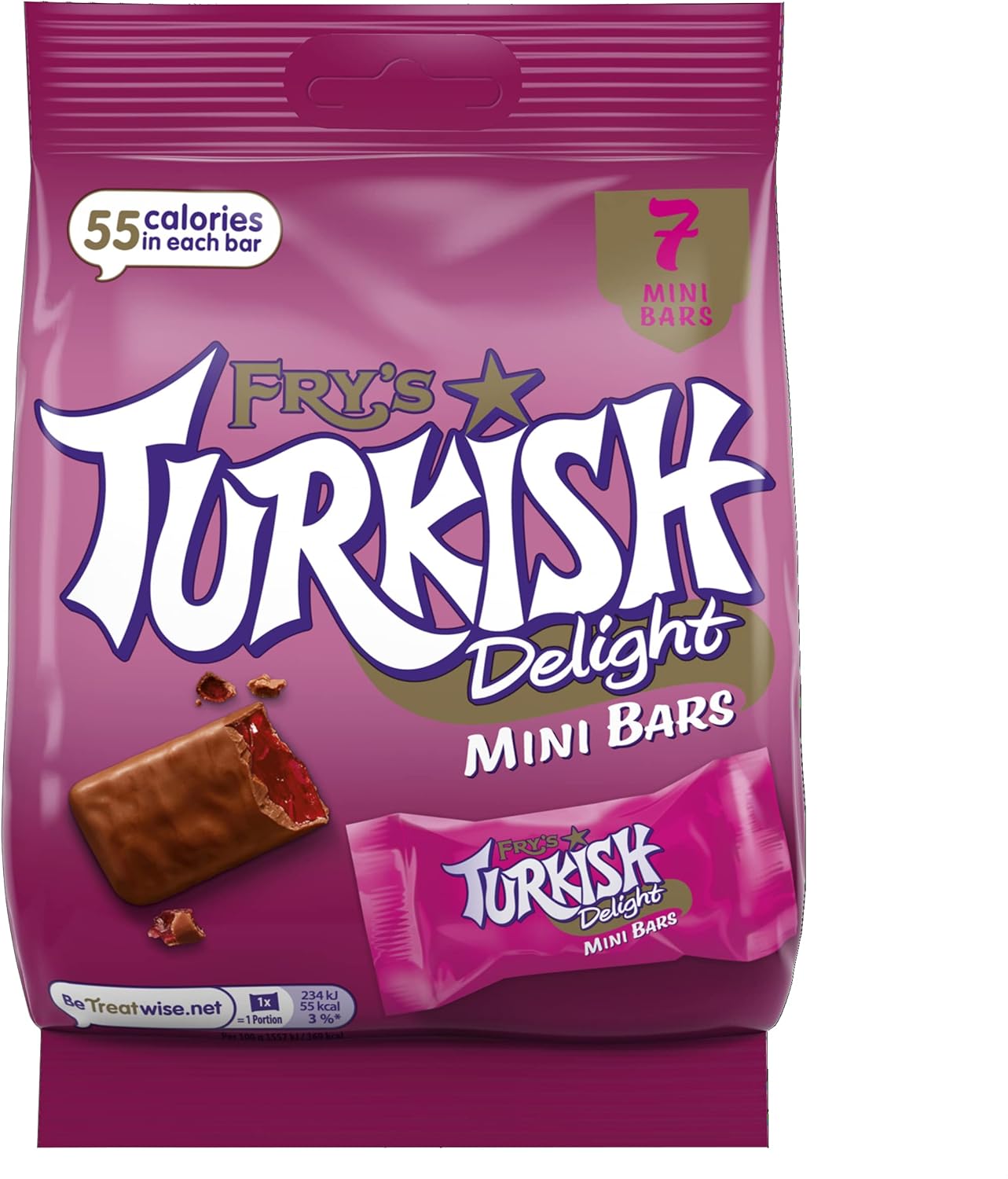 Fry's Turkish Delight Mini Chocolate Bars, 105 g (pack of 7) Amazon.co.uk Grocery