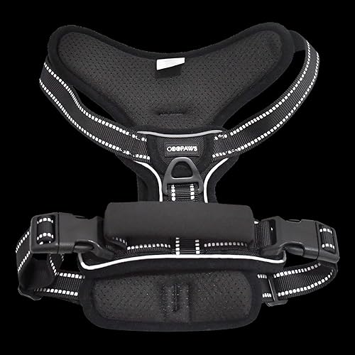 Miniatura 6 de Arnés acolchado reflectante para perro, ligero antidesgarros, arnés ajustable para mascotas al aire libre para perros pequeños, medianos y grandes