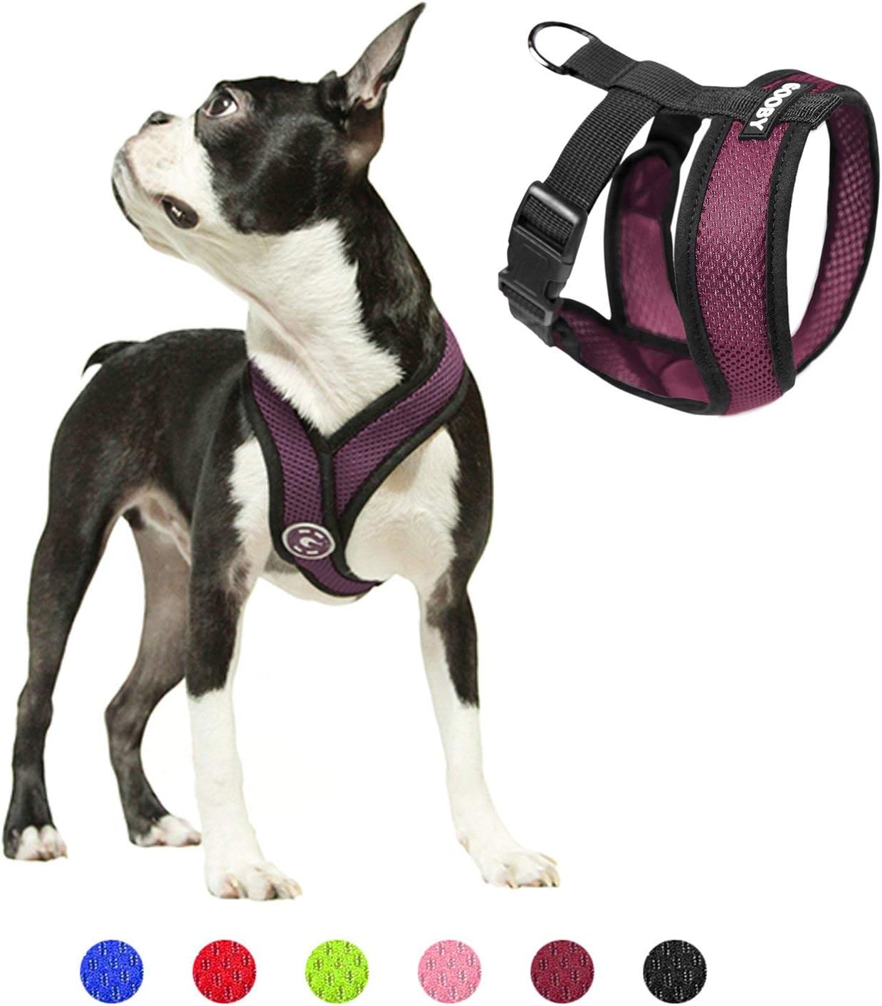 Gooby Choke Free Comfort X Soft Dog Harness, Small, Purple, Small Chest (9-13")