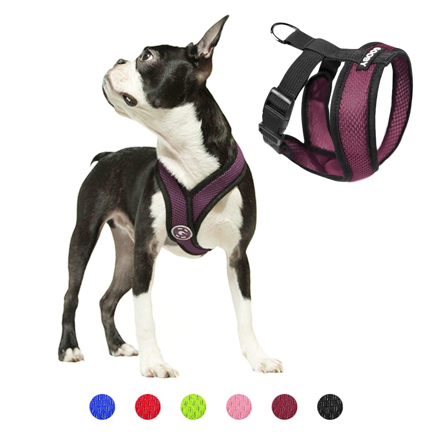 Gooby Choke Free Comfort X Soft Dog Harness, Small, Purple