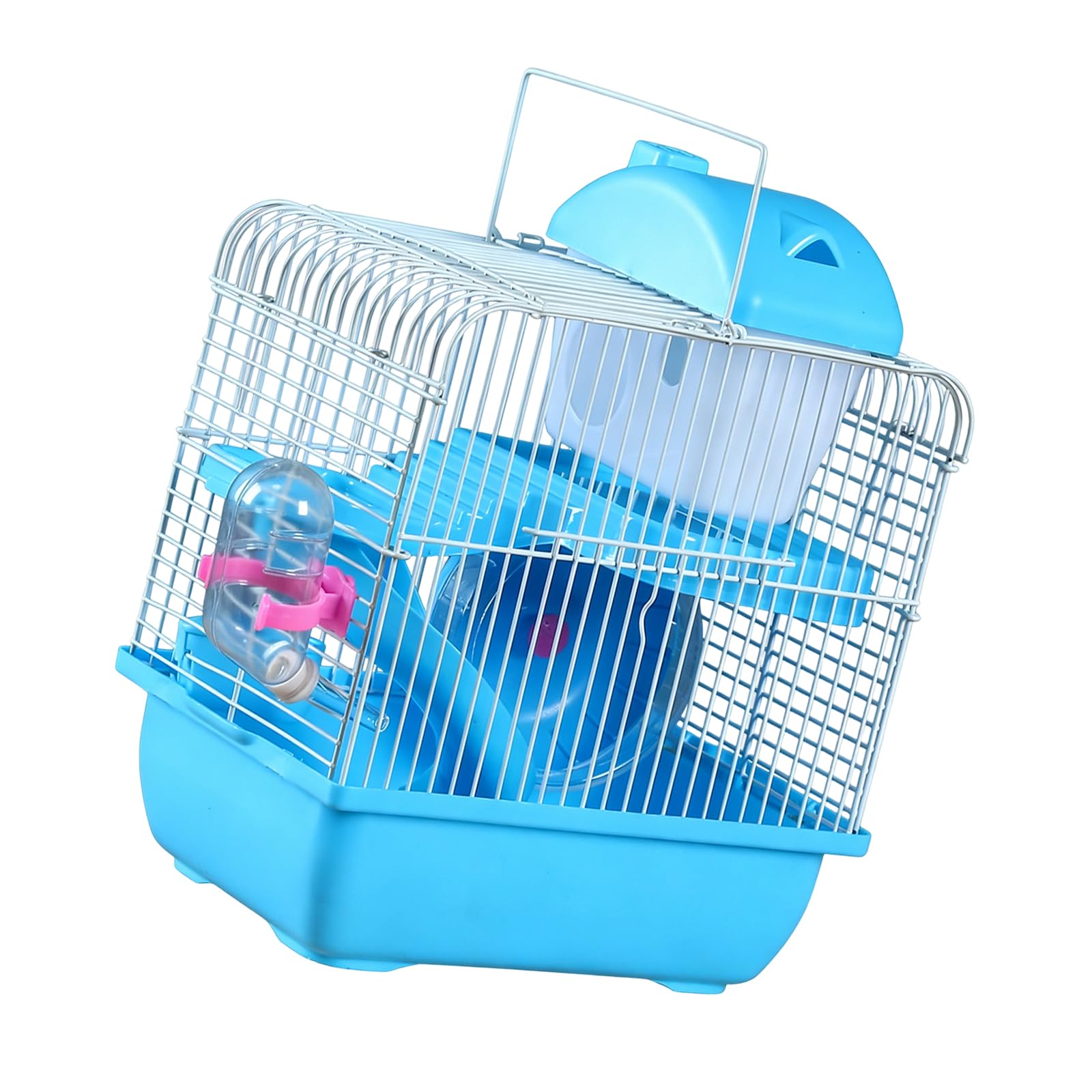 NEWFT Cage Platform Water Bottle for Small Animal Mouse Hamster Rabbits Excercise Ladder