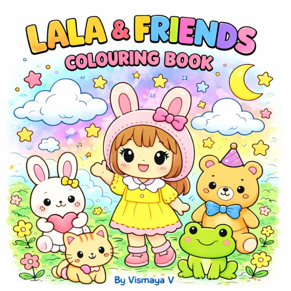 Lala and Friends Coloring Book: Cute Adventures with Adorable Animals and Sweet Friends