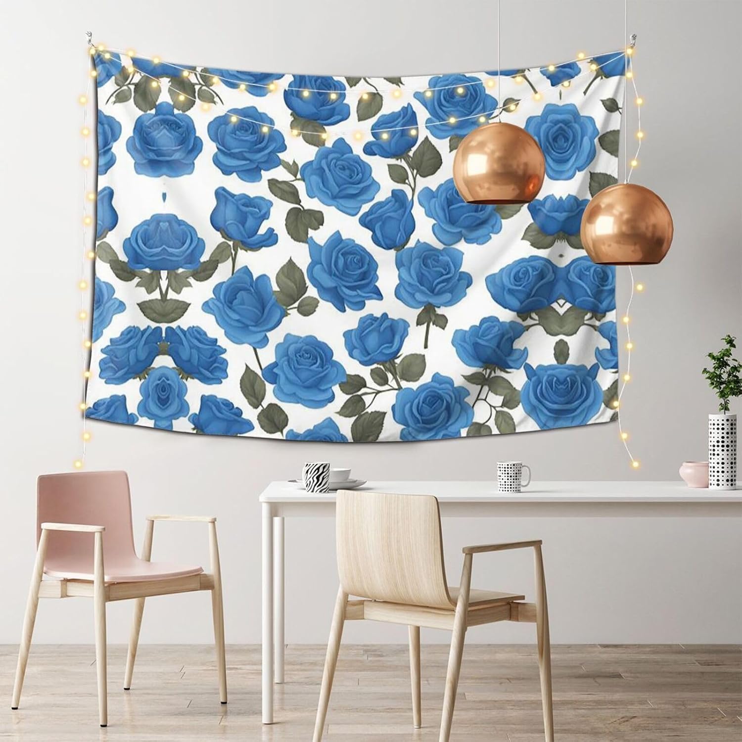 HCVXBSA Custom Tapestry for Room Decor - Unique Personalized Wall Hanging, Perfect for Bedroom, Dorm, and More - Trippy, Boho, Gothic, Anime, and More BlueRosesBloom image 2