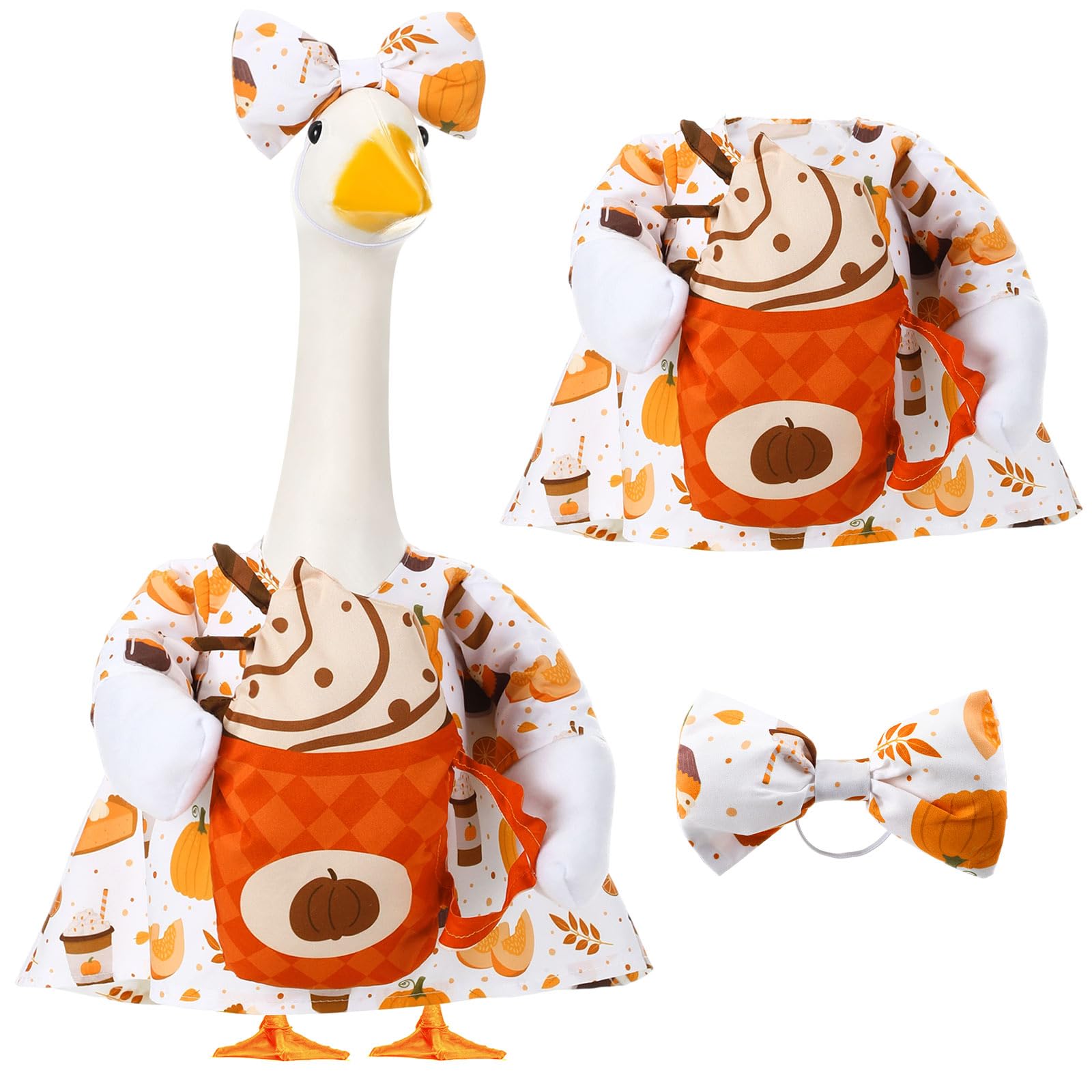 Sanwuta Thanksgiving Porch Goose Outfit Pumpkin Spice Latte
