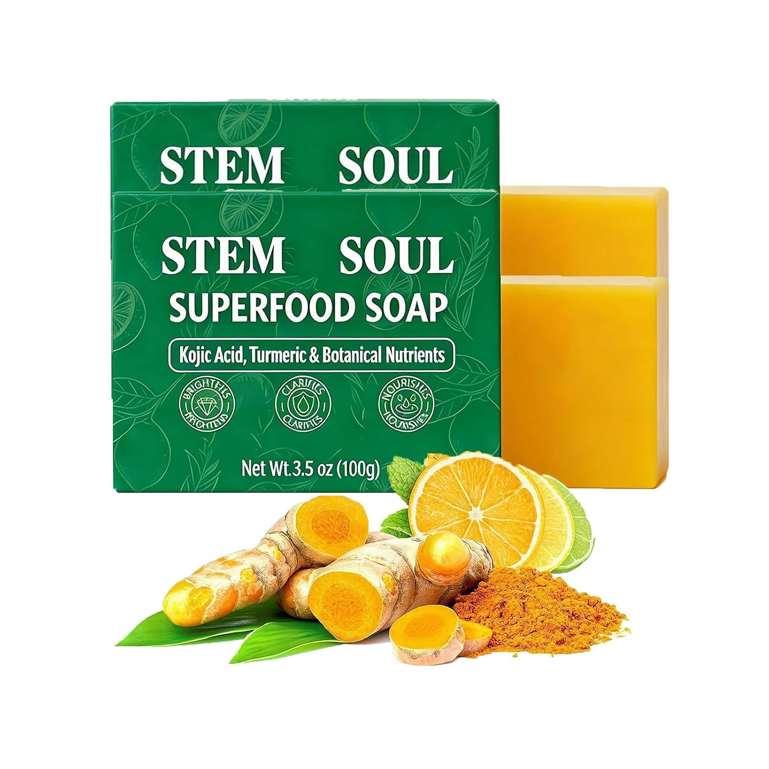 Stem and Soul Turmeric Lemon Soap Bar for Dark Spots