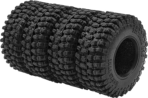 Miniatura 5 de ShareGoo - 4 neumáticos de 1.0 pulgadas para rastreadores a control remoto, de 0.787 in de ancho, compatibles con Axial 124 SCX24 Gladiator Bronco
