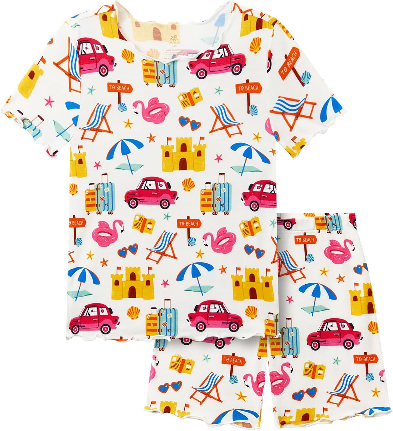 Bamboo Viscose Toddler Pajamas Sets, Kid Boy Girl Snug Fit Short Sleeve Summer Slee...