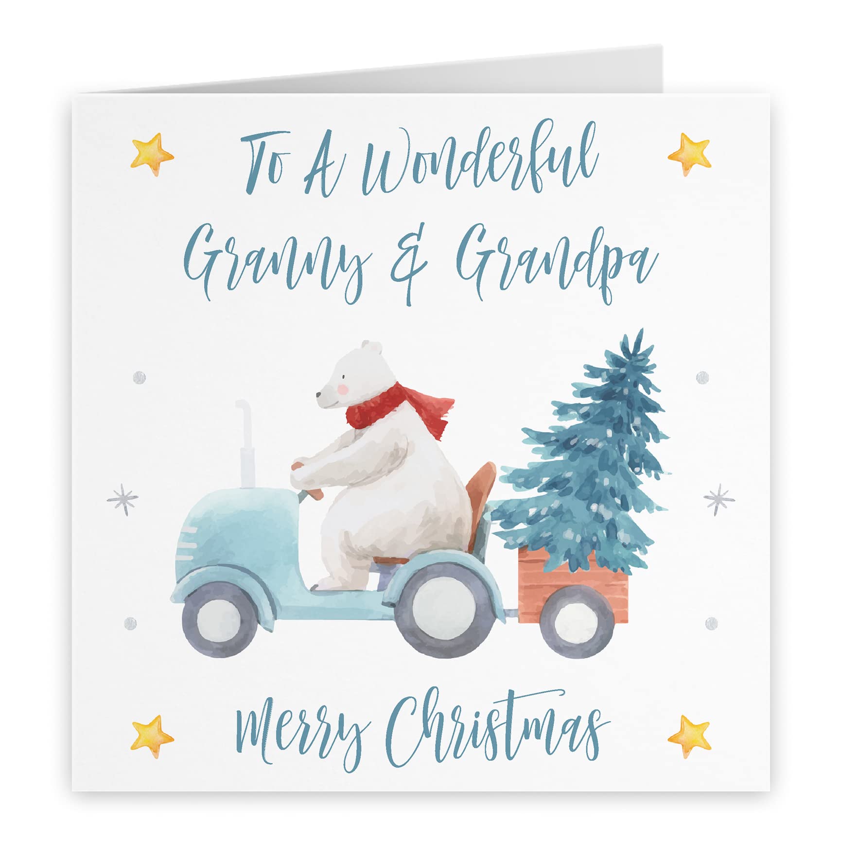 Hunts England - Granny And Grandpa Christmas Card - To A Wonderful Granny & Grandpa - Merry Christmas - Polar Bear Collection - Image 2