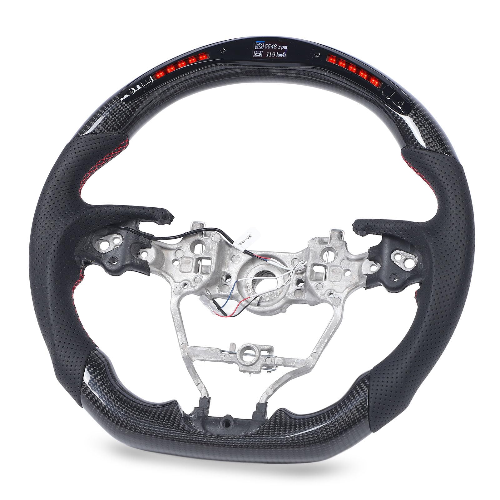 Race Style LED Shift Indicator Carbon Fiber Steering Wheel for XV70