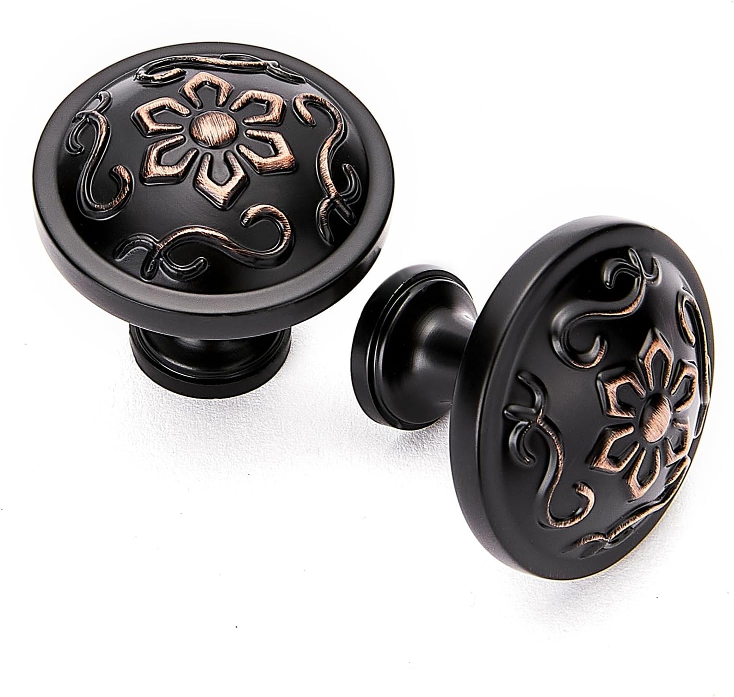 YCSJ 10 Pack Kitchen Knobs 1.26 Inch OilRubbed Bronze Knobs
