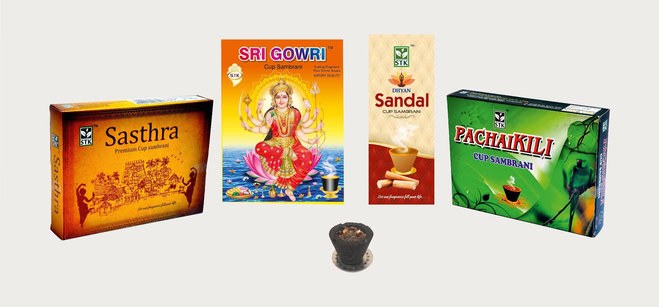 STK-Cup Sambrani -Multi Box 1 - Sasthra Premium, Pachaikili, DHYAN Sandal, Sri Gowri (1 Box - Pack of 4) (1 BOX - PACK OF 4, 4) (B0C1SDQ6Y6) Amazon Price History, Amazon Price Tracker