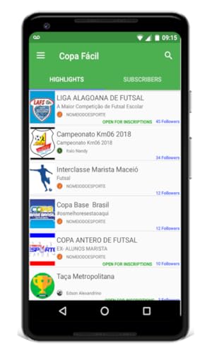 Copa Fácil - Tournament Organizer