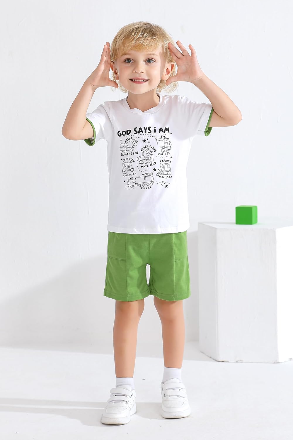 YOUNGER TREE Toddler Baby Boy Summer Clothes Dinosaur T-Shirt and Shorts Boy Outfits 12 Months to 4T - Image 2