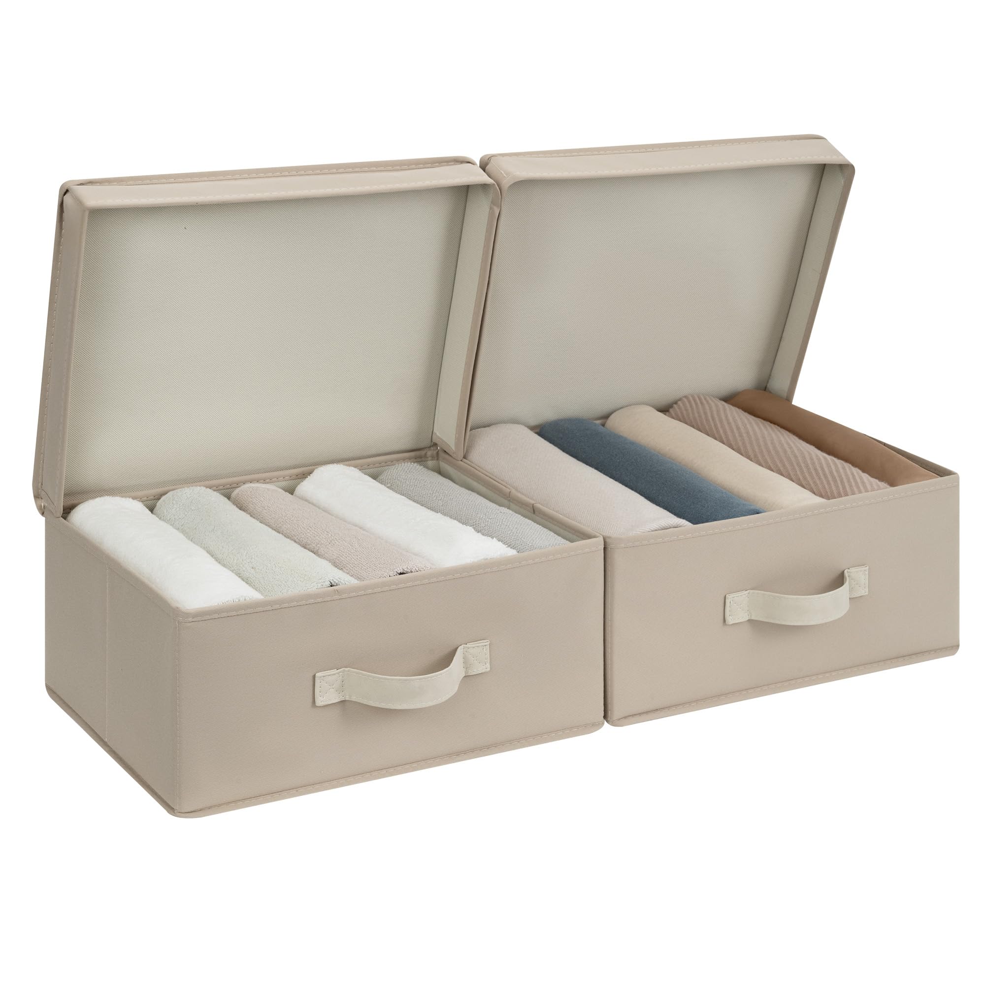 StorageWorks Storage Bins with Lids, Fabric Closet Storage Bins, Small