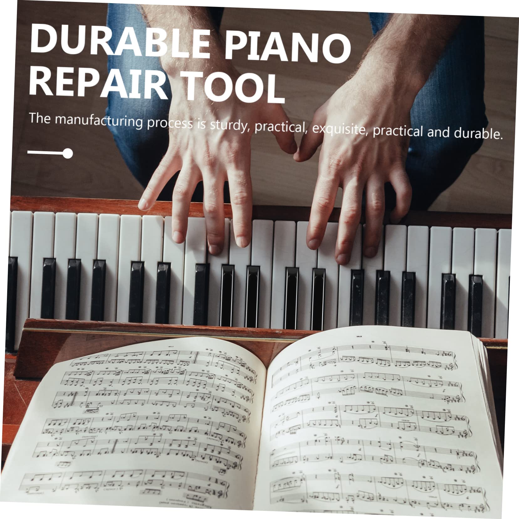 Piel Negra para Teclas de Piano Vertical 36 Piezas de Baquelita | Reemplazo de Teclas Antiguas, Uso Personal y Profesional, Accesorio para Reparación de Instrumentos