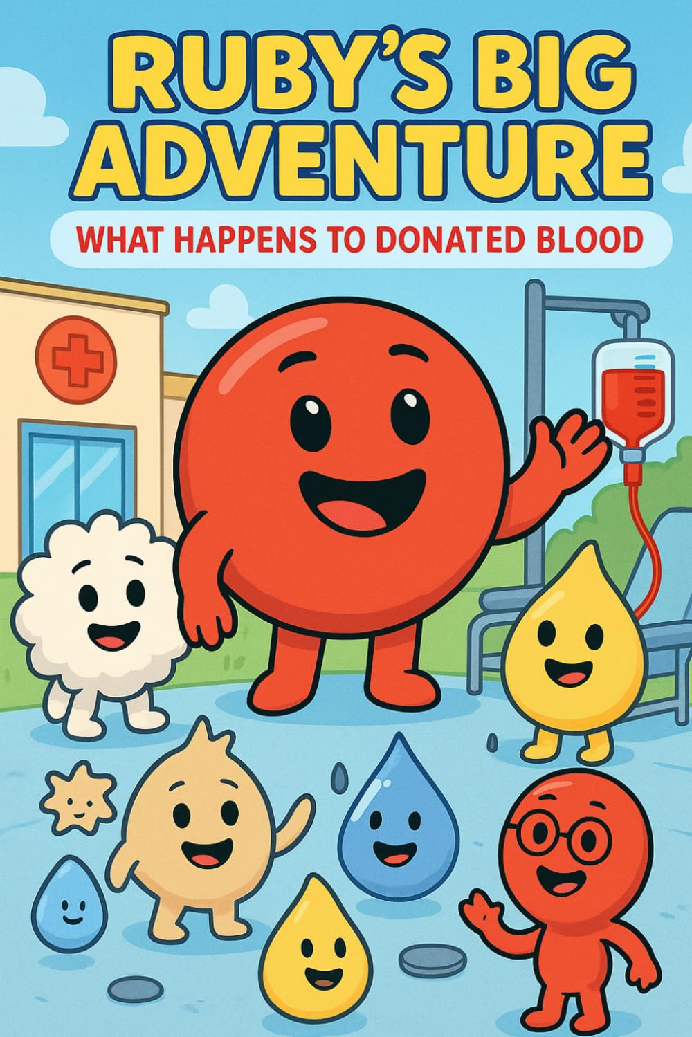 Ruby’s Big Adventure: What Happens to Donated Blood: Coloring Book (Ruby the Blood Drop and Friends)