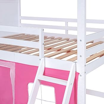 PINK HOUSE - violet様 お取り置き Amazon.com: Harper & Bright Designs House Twin Loft Bunk Bed