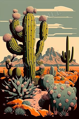 Rompecabezas de madera de 1000 piezas para adultos, rompecabezas de cactus del desierto de dibujos animados, arte de bricolaje, regalo de educación,