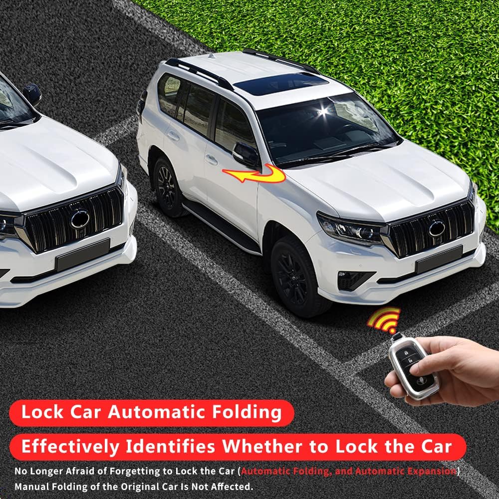 Automatic Folding and Expansion of Rearview Mirror for Toyota Land Cruiser Prado 150 LC150 2023-2010 2022 2021 2020 2019 2018 2017 2016 Interior Modification Accessories (2018-2023 LHD)