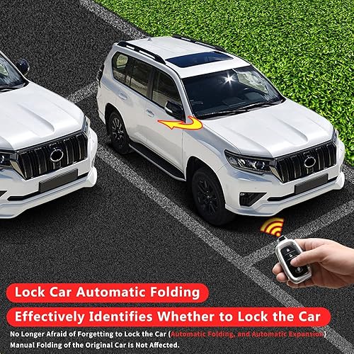 Miniatura 2 de Plegado automático y expansión del espejo retrovisor para Toyota Land Cruiser Prado 150 LC150 2023-2010 2022 2021 2020 2019 2018 2017 2016