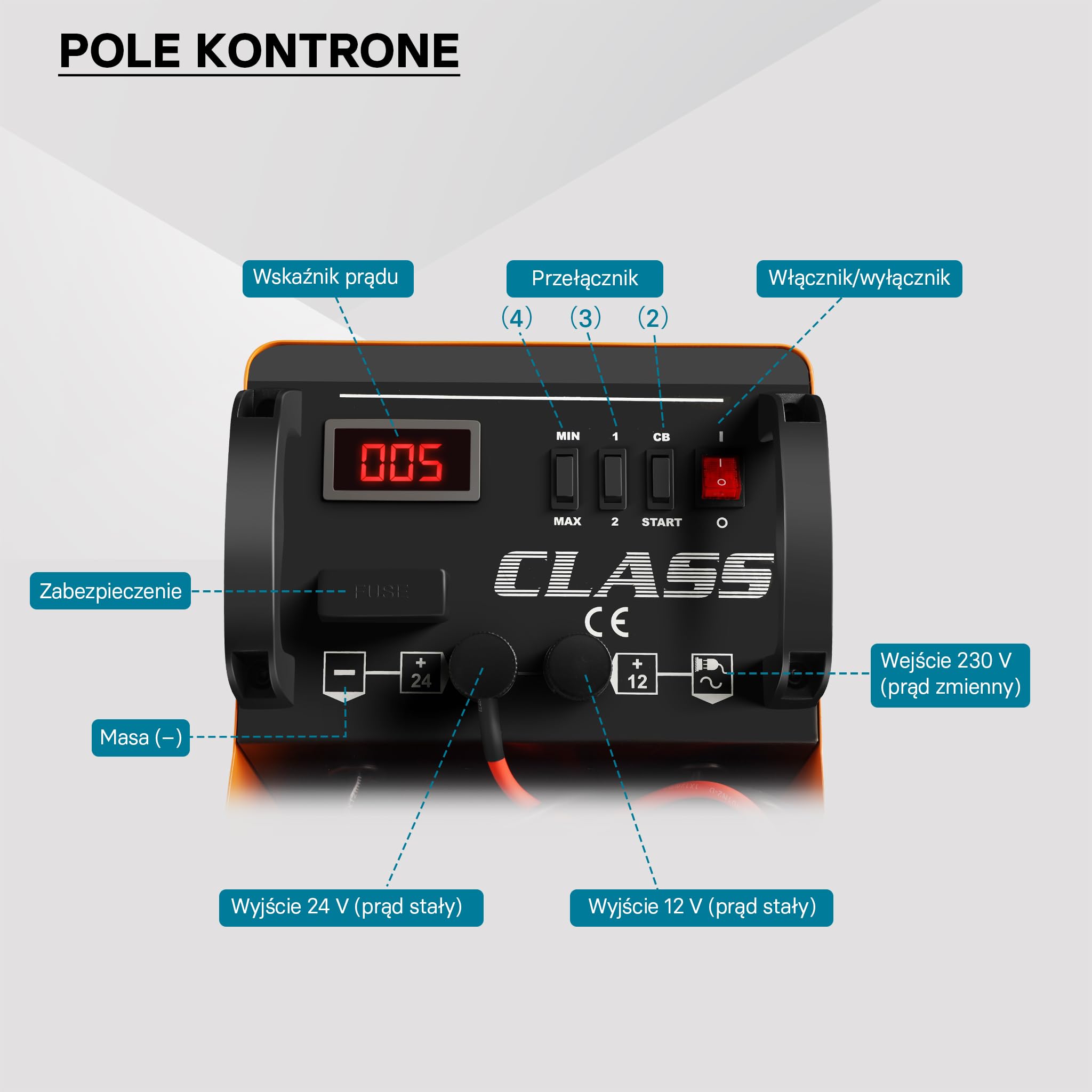 Wiltec Prostownik do akumulatora 12V 24V ładowarka baterii LKW motocykla samochodu Boost 430