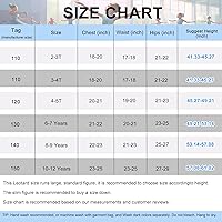 Vista 4 de HiDance Leotardos de ballet para niñas, vestido de baile de bailarina, leotardos de ballet con falda